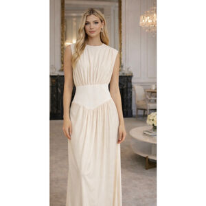 New The Row Ivory Yokoto Sleeveless Maxi Dress S/4